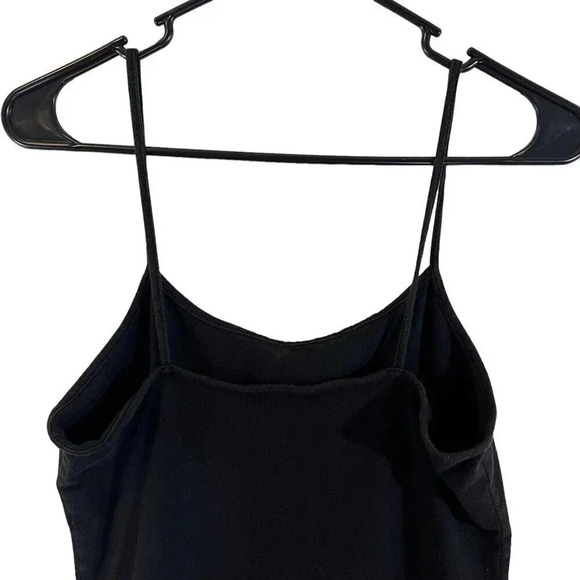 Time and Tru Black Staghetti Strap Cami Top Size Medium Plain Basic Layering Top - Picture 5 of 6